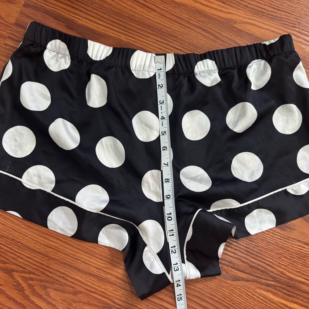 Victoria's Secret Black and White Polka Dots satiny sleeper boxers